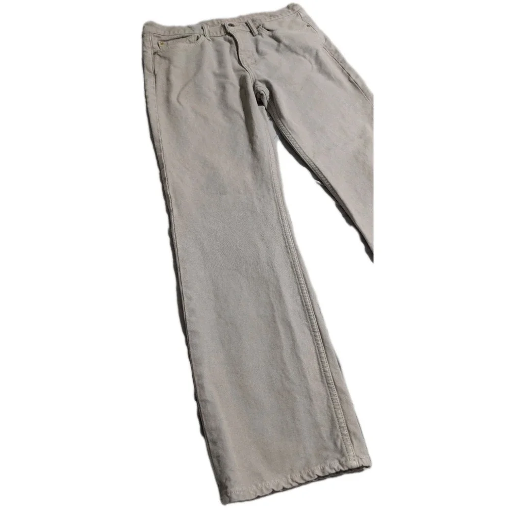 Banana Republic Straight Fit Jeans Mens 35x32 Gray Denim Pants Classic 5‎ Pocket